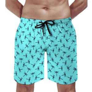 Men's Shorts Board Vintage Dragonfly Cute Swimming Trunks Animal Print Men Quick Dry Sports Surf High Quality Plus Size Beach