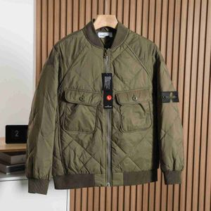 Stones Island Cotton Jacket 야외 디자이너 배지 가을/겨울철 Stones Island Men 's Top Oxford 통기성 휴대용 하이 스트리트 스톤 8433