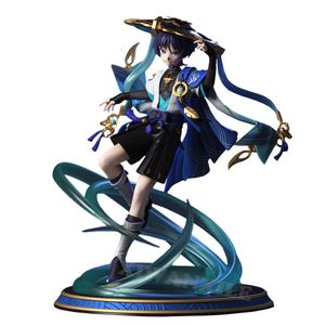 Giocattoli con le dita 25 cm Genshin Impact Wanderer Figura anime Shenhe/nahida Action Figure Mona/klee/ningguang Figurine modello adulto bambola giocattoli regali