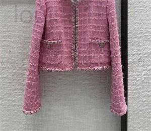 Giacche da donna firmate nuovi vestiti giacca da donna taglie forti Moda di lusso CCCC tweed rosa Cappotto cardigan per il tempo libero Regalo per la festa della mamma LMA2