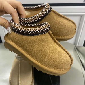 Toddler Tasman II terlik tazz bebek ayakkabıları çocuklar kestane kürk slaytlar koyun derisi shearling klasik ultra mini bot kış katırları slip-on yün küçük big577