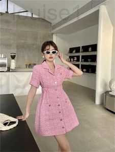 Temel gündelik elbiseler tasarımcısı Chan2023 Yazlar için Yaz Elbiseleri Yeni Seksi Akşam Yemeği Elbise Bayanlar Ootd Moda Mini Biskirt Camellia Desen CCCC Tweed Hediye 9v3y