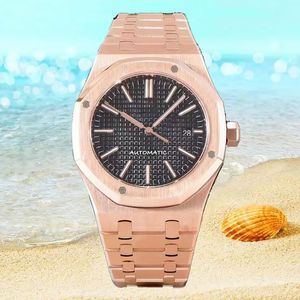 Mens Watch Designer Luxury Wristwatches Automatisk rörelse tittar på hög kvalit Rose Gold Size 42mm 904L Rostfritt stål Remvattentät safir Orologio.