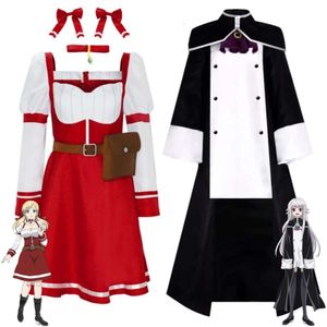 Cosplay anime yuna yunisu anri Hazeworth Den legendariska hjälten är död cosplay kostym röd klänning svart uniform hallowen carnival party kostym