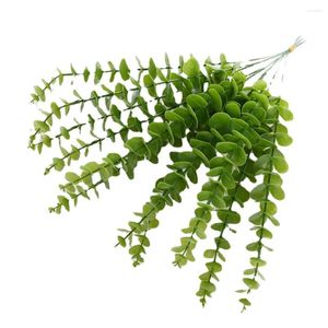 Decorative Flowers 10Pcs Artificial Stems Eucalyptus Leaves Props Branch Xmas Wedding