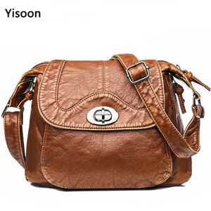 Evening Bag Vintage Shoulder Female Style Soft Leather Luxury Handbag Bags Washed Purses Crossbody 231013
