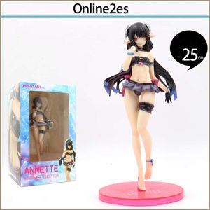 Brinquedos de dedo Phantasy Star Online 2 Es Annette Summer Vacation Swimsuit Ver. 1/7 Sexy Girl Anime Pvc Action Figure Coleção Modelo Brinquedos