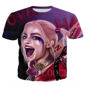 Newest Fashion Mens Womans Harley Quinn Summer Style Tees 3D Print Casual T-Shirt Tops Plus Size BB047303C