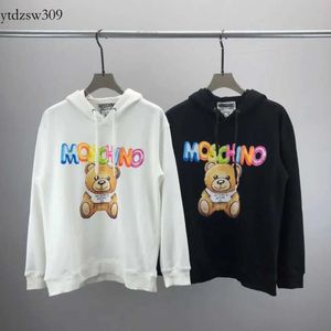 Fashionable European Mos Hoodie Sweater with Colorful Letter Printed Pattern on the Chest Unisex Top