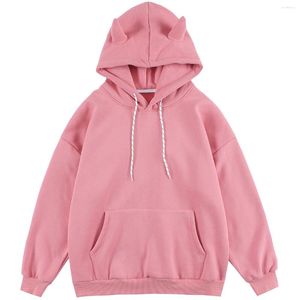 Herren Hoodies Casual Loose Hoodie Herren Fleece Baumwolle Kapuzenpullover Streetwear High Street Devil Horn Wing Sweatshirts