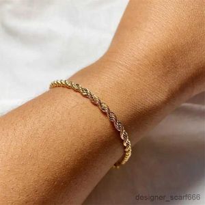 Charm Armband Gold Color Rope Chain Armband till hands kvinnors armband mode hiphop smycken present R231014