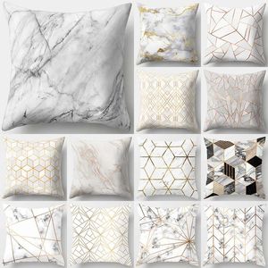 Pillow Brief Marble Geometric Sofa Decorative Cover Pillowcase Polyester 45 Throw Home Decor Pillowcovere 40507