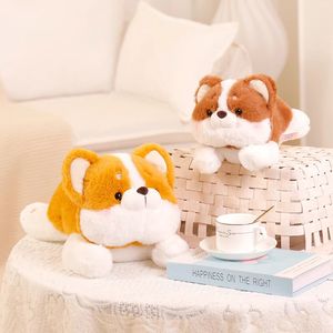 Peluş bebekler corgi köpek oyuncak sevimli çizgi film kawaii doldurulmuş hayvan yumuşak bebek yastık erkek kızlar çocuklar için anti stres yastık oyuncakları 231013