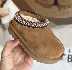 TODDLER TASMAN II Slippare Tazz Baby Shoes Kids Chestnut Fur Slides Sheepskin Shearling Classic Ultra Mini Boot Winter Mules Slip-on Wool Little Big638