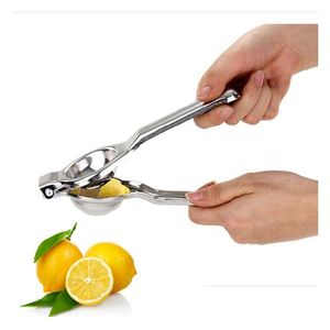 Fruit Vegetable Tools Lemon Squeezer Citrus Juicer Stainless Steel Limes Manual Press Juicing Tool For Squeezing Oranges Homefavor Dhdcx