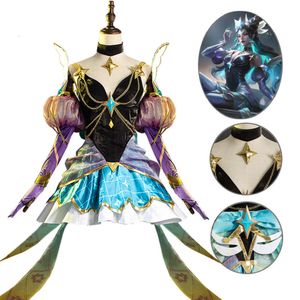 Syndra Cosplay Cosplay Costume Game lol The Dark Suvereign Prestige Star Guardian Skin Halloween Man Man Sexy Woman Anime Party Suit