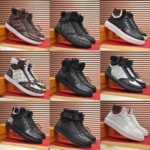 Rivoli-Schuh für Herren und Damen, Sneakers, Stiefel, klassische Basketball-Freizeitschuhe für Herren und Damen, Schwarz, Weiß, geprägte Gummi-Außensohle, Kalbslederstiefel, hohe, niedrige Outdoor-Sneaker