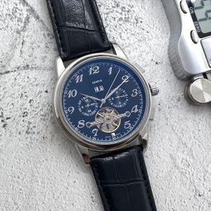 Nowy luksus 2023 Zegarek męski Tuo Wheel Flywheel Five Igle Automatic Mechanical Watch Designer Wysokiej jakości europejska marka skórzana zegarek zegarek moda styl prezentu