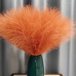 Dekorativa blommor 10st/1 Pack 54 cm Artificial Fluffy Pampas Halloween Decoration Party Orange Reed Grass Diy Home Wedding Plants