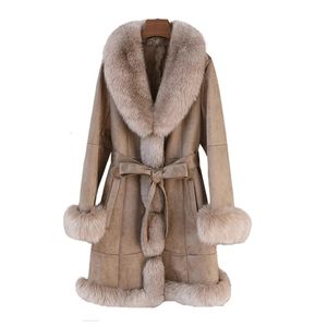 Women's Fur Faux Zdfurs Midlength Rabbit Leather Coat äkta Slim Fit 231013