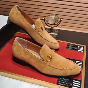 Italienische Luxus-Herren-Kleiderschuhe aus echtem Leder, Loafer, Walk-Designer-Turnschuhe, Wildleder, lässige Slip-on-Flats, Hochzeit, Büro, formeller Schuh