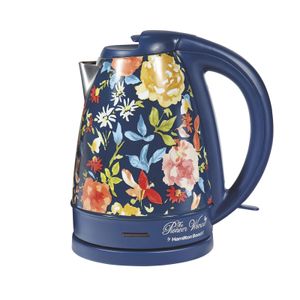 Bottiglie d'acqua The Pioneer Woman Fiona Floral Blue Bollitore elettrico da 1,7 litri Modello 40971 231013