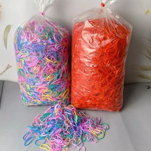 Wedding Hair Jewelry About 1kg Large Disposable Transparent Hair Bands For Girls Colorful Hair Tie Women Big Hair Rope Kid Scrunchie Wholesale 231013