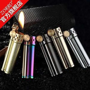 Lighters Retro Windproof Kerosene Lighter Men's Gift Creative Metal Luxury Cigarette Cigar Smoking Accessories Gadgets