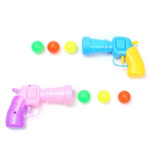 6st Ping-Pong Toy Gun Soft Ball Manual Plastic Air Gun Shooting Toy Blaster Sport för barn pojkar födelsedagspresent utomhusspel