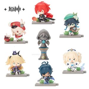 Игрушки пальцев 7pcs/set genshin Impact Anime фигура Battlefield Heroes серия серии акций Действие Klee/Diluc/Venti/fischl/Kaeya Figure Doll Toy