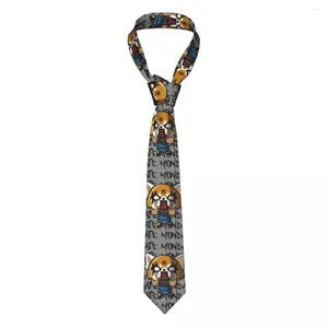 Bow Ties Aggretsuko Aggressive Retsuko I Hate Monday Men Women Neckties Skinny 8 Cm Classic Neck Tie For Mens Accessories Gravatas Office