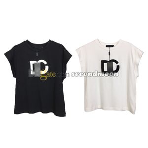 T-shirt da donna a maniche corte con stampa di lettere T-shirt estiva girocollo T-shirt firmate stile casual