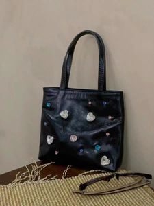 Bolsa de diamante com design minoritário, bolsa pequena de ombro quadrado portátil