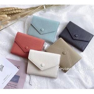 Leather Wallet for women leather multicolor coin purse lady short wallet purse lady Card holder classic mini zipper pocket Wholesa223g