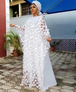 Ethnic Clothing African Dresses for Women Dashiki Loose Lace Africa Dress African Clothes Bazin Embroidery Robe Abay Dubai Muslim Long Dress 231013