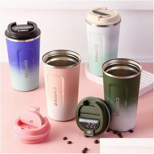 Mugs Smart Temperature Control Travel Coffee Mug Drinkware Drop Delivery Home Garden Kitchen Dining Bar Dhcp6