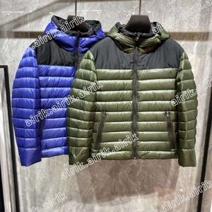 Designer masculino e feminino jaqueta com capuz design outono-inverno pescador botão marca de luxo leve jaqueta à prova de vento moda quente grosso gola puff