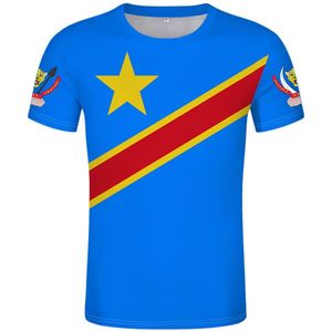 Zaire t shirt diy özel yapım isim numarası zar t-shirt nation bayrağı za kongo ülke fransızca metin baskı po giysileri247f