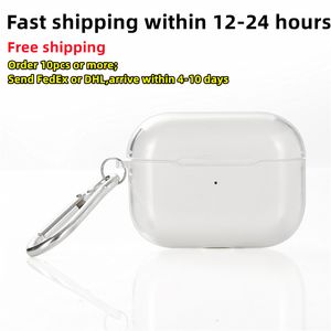 For Airpods pro 2 airpod pros Bluetooth Headset Accessories airpod pro Earphone  3 transparent protective cover pro 2nd generation soft shell earphones case