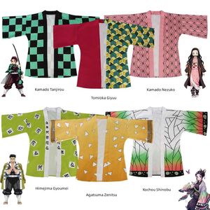 Cosplay anime demon slayer kimetsu não yaiba kamado tanjirou himejima gyoumei kochou shinobu cosplay traje quimono haori adulto criança