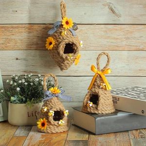 Decorative Figurines Sunflower Honeycomb Hanging Pendant Decoration Household Accessory For Children Girl Boys Birthday Festival Home