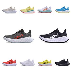 Womens Hoka Wide Running Shoes Hoka Sapatos Mens Trainers Pessoas Livres Carbono Triplo Preto na Nuvem Branca Ao Ar Livre Jogging Tênis Atlético Tamanho 36 a 45 Frete Grátis L5