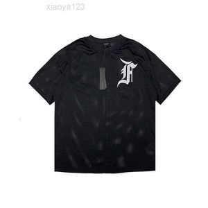 2023men's ESS TEES LUXURY DESIGNERファッション服の恐怖神の霧の季節5メッシュ半袖腕バンド女性ビーバー同じハイストリートTシャツ