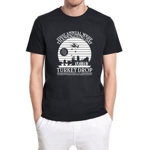 T-shirt da uomo Divertente T-shirt unisex Prima annuale WKRP Giorno del Ringraziamento Turkey Drop 1978 O-Collo Top in cotone di alta qualità Tee218v