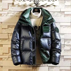 Erkekler Down Parkas Winter Coat Ceket Koreli Versiyon Trend Kapşonlu Yakışıklı Kısa Bölüm Hafif Yüz 231013