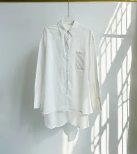 The *Row Women Linen Casual Pure White Suit Loose Blouse + Skirt