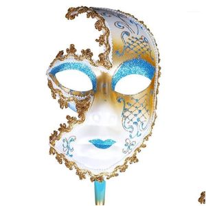 Máscaras de festa homens e mulheres máscara de halloween meia face veneza carnaval suprimentos masquerade decorações cosplay adereços1 gota entrega home g dhbiv