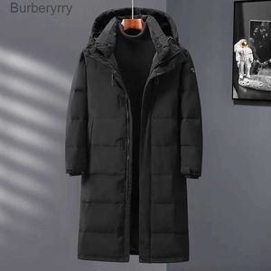 Men's Down Parkas Fashion Winter Down Jackets Men Hooded Thicken Warm Men's White Duck Down Coats Black/White Puffer Jacket High Quality OvercoatL231014