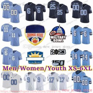 Maglia da calcio personalizzata S-6XL NCAA North Carolina Tar Heels cucita 6 Jacolby Criswell 17 Grayson Atkins 14 Jefferson Boaz 11 Raneiria Dillworth 10 Mitchell Trubisky