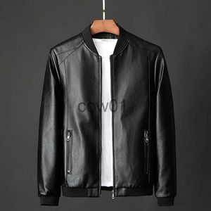 Herren Leder Kunstleder Plus Größe 8XL 7XL Winter Lederjacke Mantel Männer Bomber Motorrad PU Jacke Kausal Vintage Schwarz Biker Tasche Reißverschluss Jacken J231014